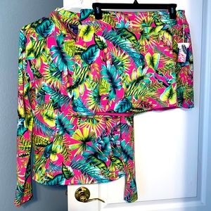 Tommy Bahama Active Top and Skort Tropical Pink Green